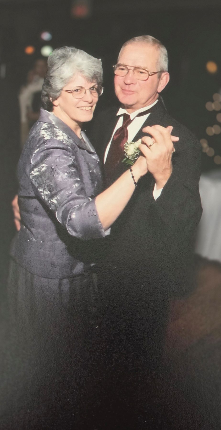 Stan and Louise Weller dancing, an archival family photograph